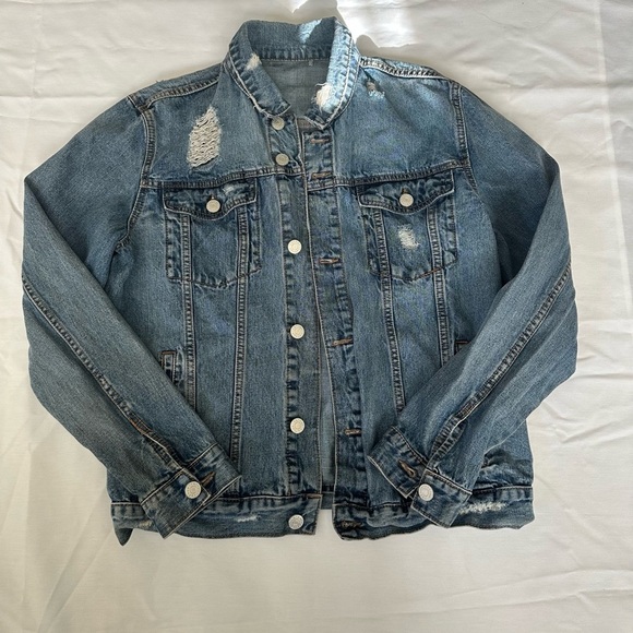 Refuge jacket Blue Denim Button Detail size XL - Picture 2 of 5